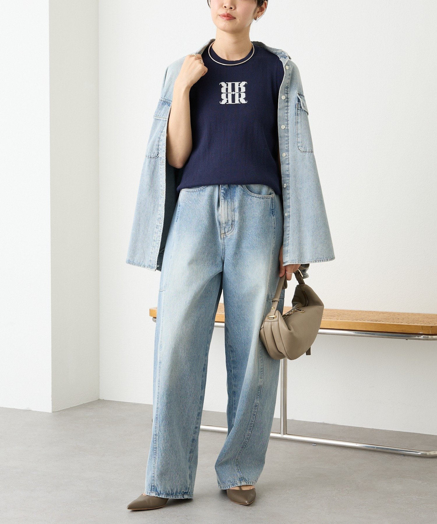 RIVE DROITE｜【ベストセラー】【MONN.:.(モン)】ビッグデニムシャツ