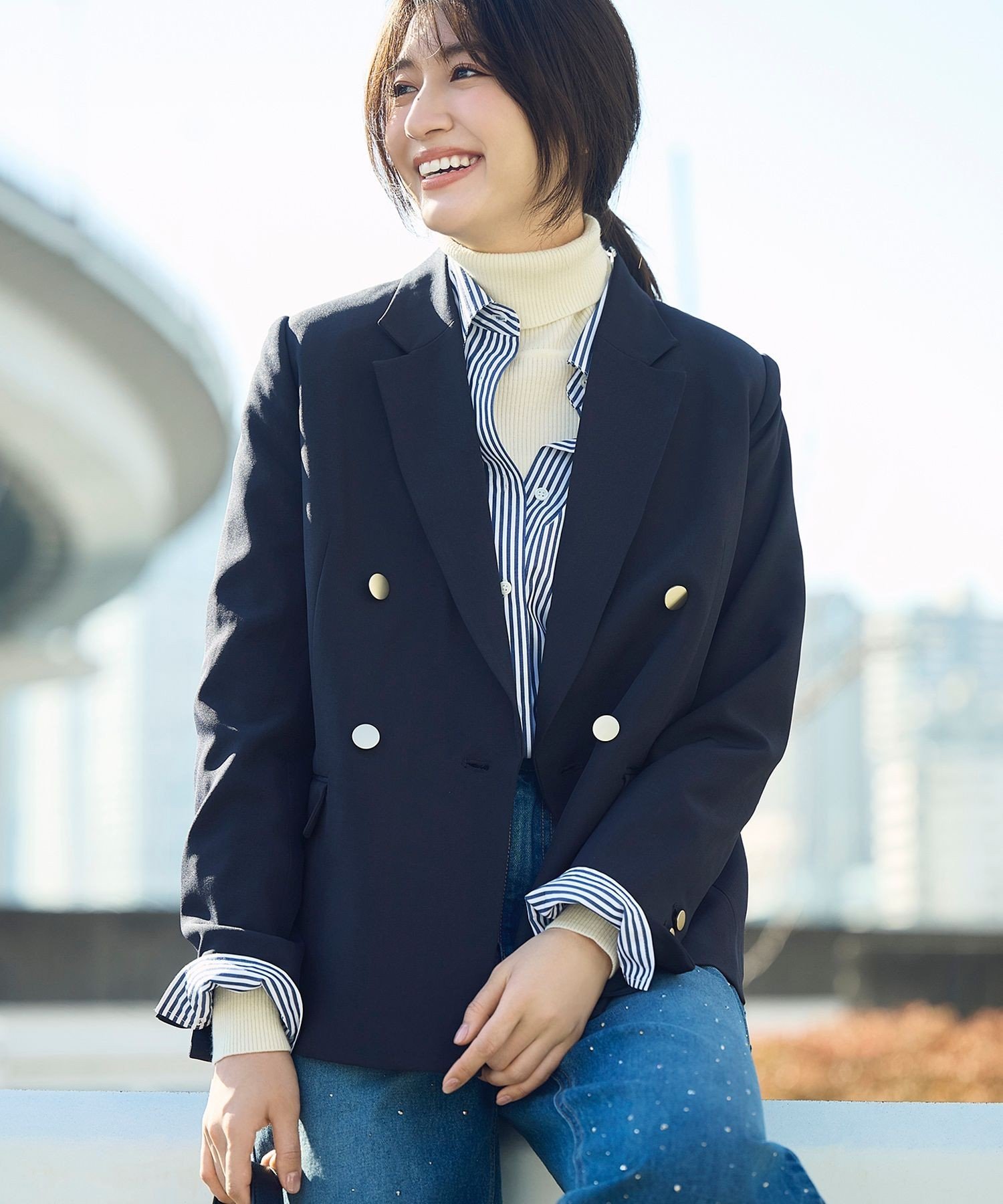 ROPE' PICNIC｜クリアツイル金ボタンジャケット/入卒式・セレモニー