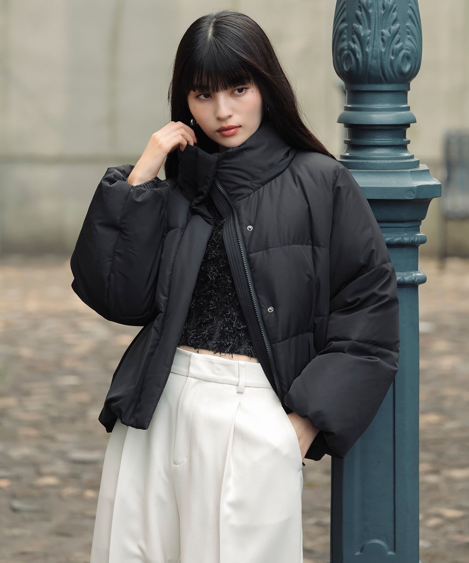 VIS｜【アウター総選挙3位】フード取り外し可能軽量ダウンブルゾン