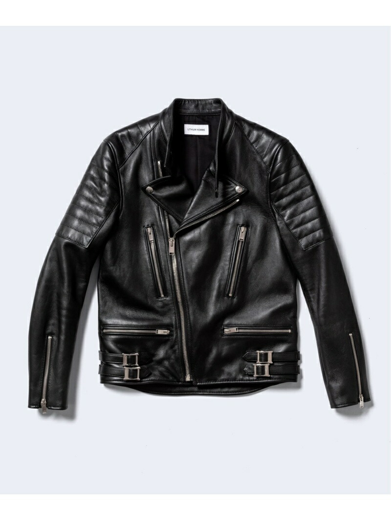 楽天市場】LITHIUM HOMME LAMB LEATHER BIKER JACKET リチウム