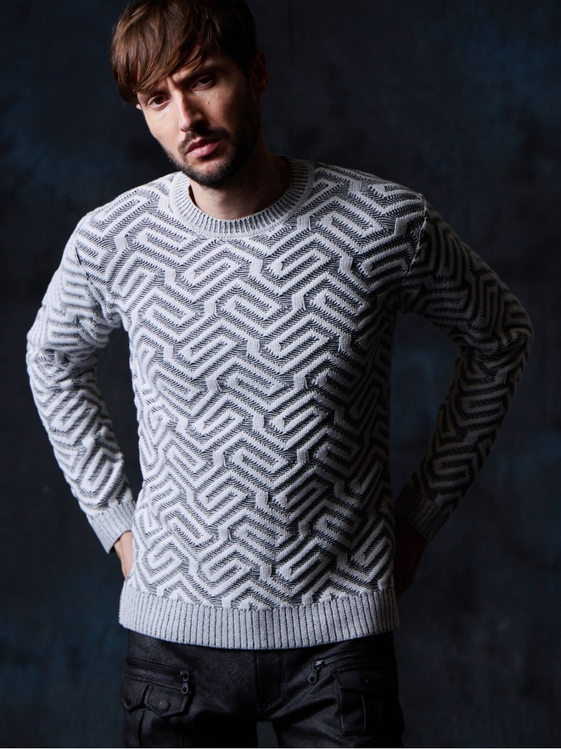 楽天市場】幾何学（ニット・セーター｜トップス）：メンズファッション