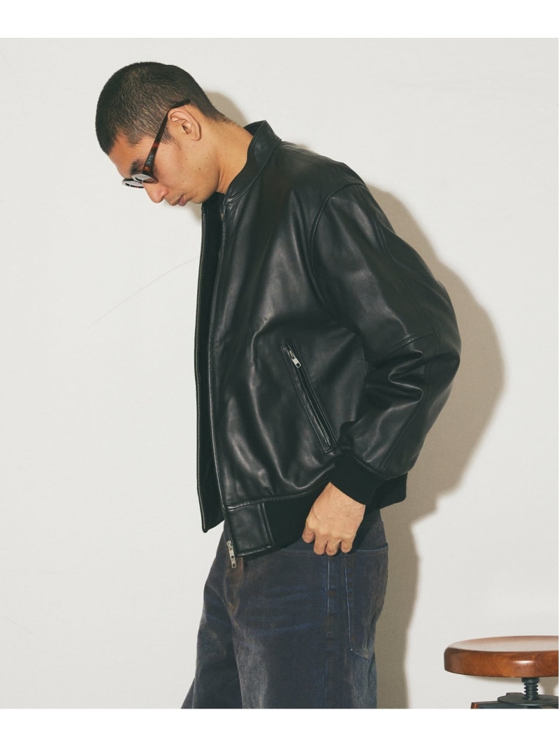 楽天市場】JOURNAL STANDARD シープレザー ボンバーブルゾン