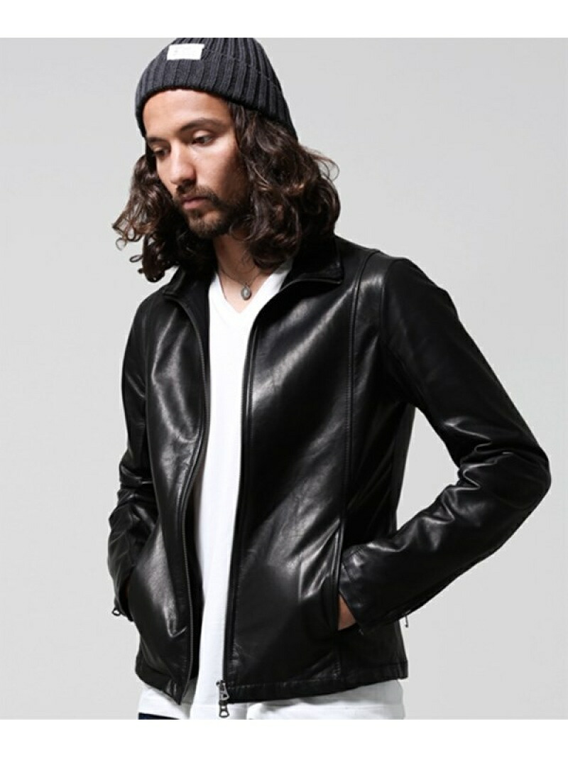 楽天市場】SHAMA 別注LEATHER JERSEY ナノユニバース ジャケット