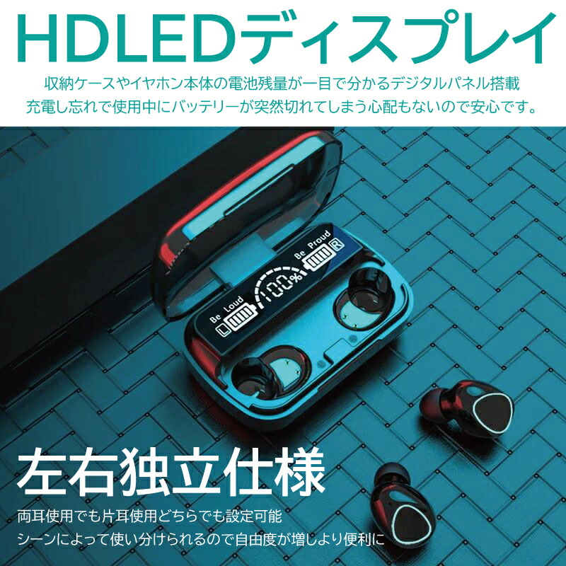 楽天市場】ワイヤレスイヤホン Bluetooth ワイヤレスヘッドセット