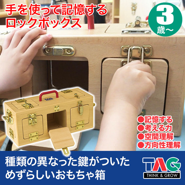 楽天市場】TAG 手を使って記憶するロックボックス TGSM11 知育玩具