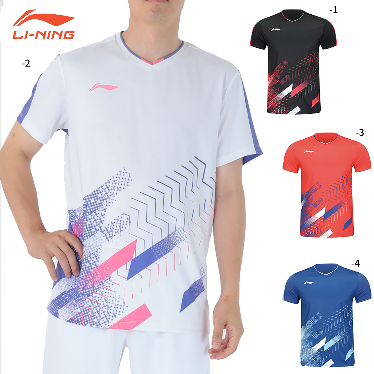 楽天市場】LI-NING AAYV043 ゲームウェア バドミントンウェア(ユニ