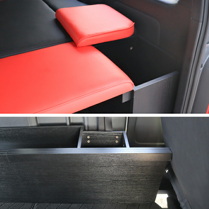 楽天市場】200系 ハイエース バン S-GL 標準 木製 ベッドキット PVC