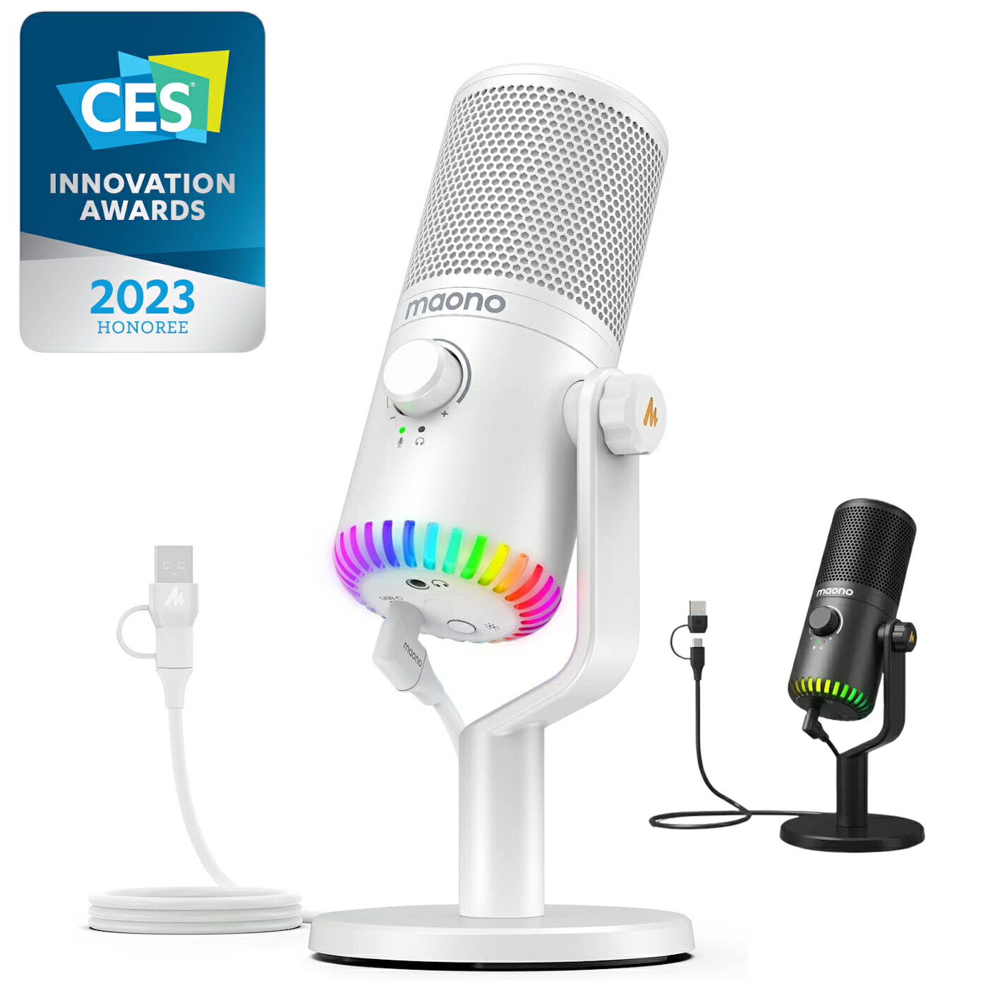 楽天市場】MAONO 単一指向性 USB コンデンサーマイク マイク