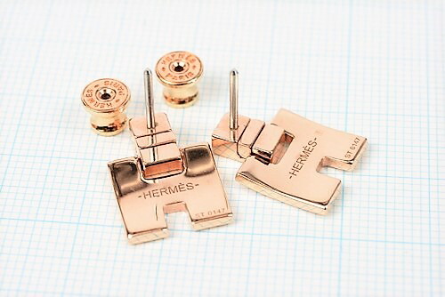 楽天市場】エルメス アイリーン ピアス ピンクゴールド 黒【美品