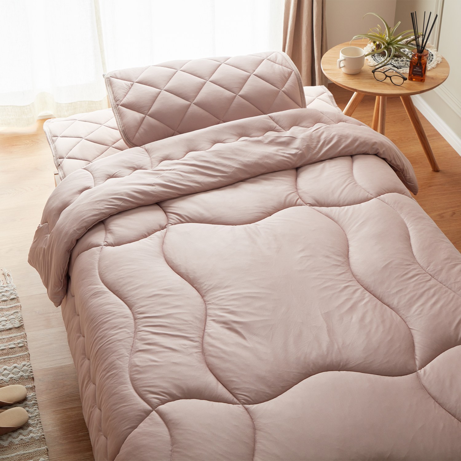 モリリン羽毛掛け布団 150×210cm ピンク モリリン羽毛掛け布団 150