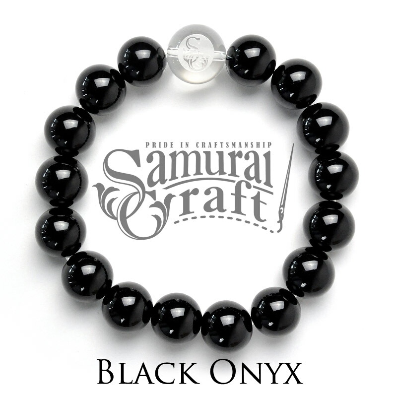 楽天市場】【サムライクラフト】オニキス 数珠ブレスレット 水晶
