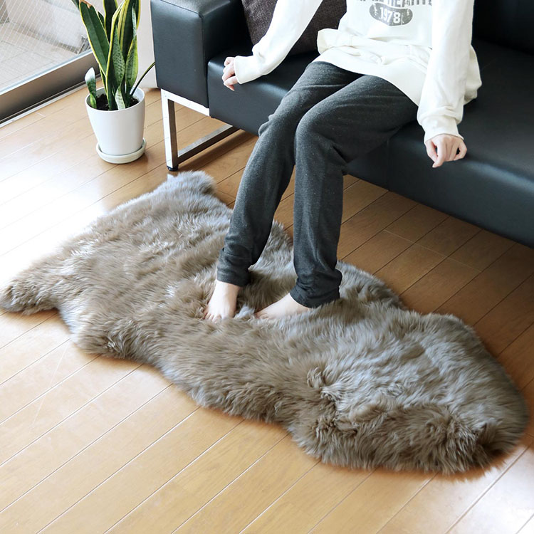 楽天市場】【期間限定価格】ムートン ラグ 1.5匹物 アイボリー