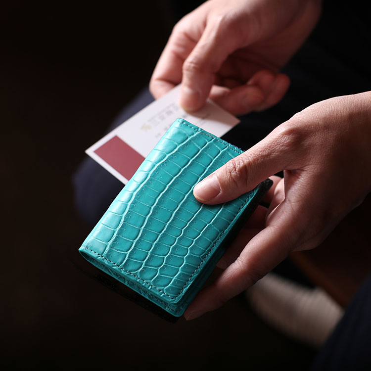 楽天市場】【24h限定10%off】クロコダイル メンズ 名刺入れ 無双