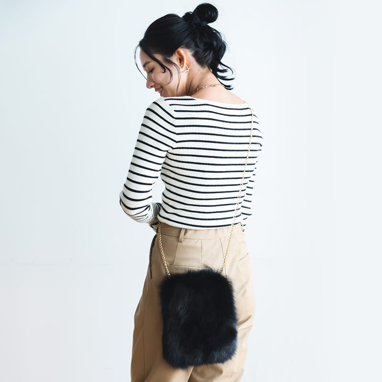 楽天市場】【期間限定価格】ファーバッグ ショルダー チェーン