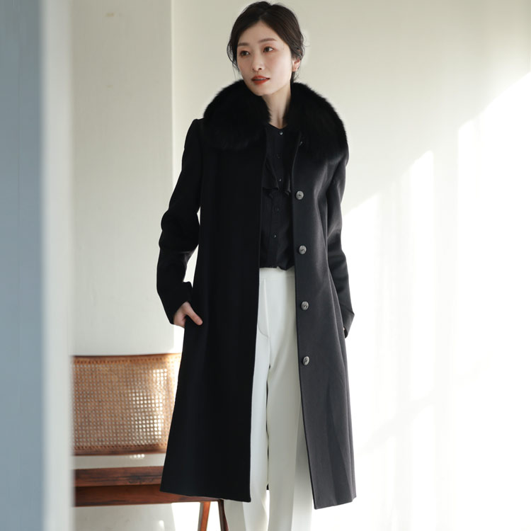 楽天市場】カシミヤ コート レディース カシミヤ100% ロング