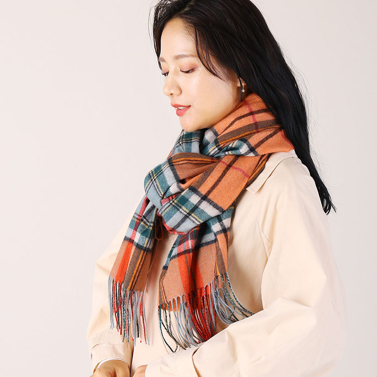 楽天市場】【期間限定価格】カシミヤ 100% チェック 大判 ストール
