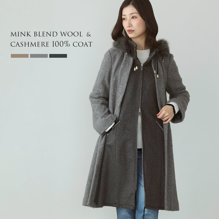 楽天市場】コート レディース フード付き ファー付き 重ね着風