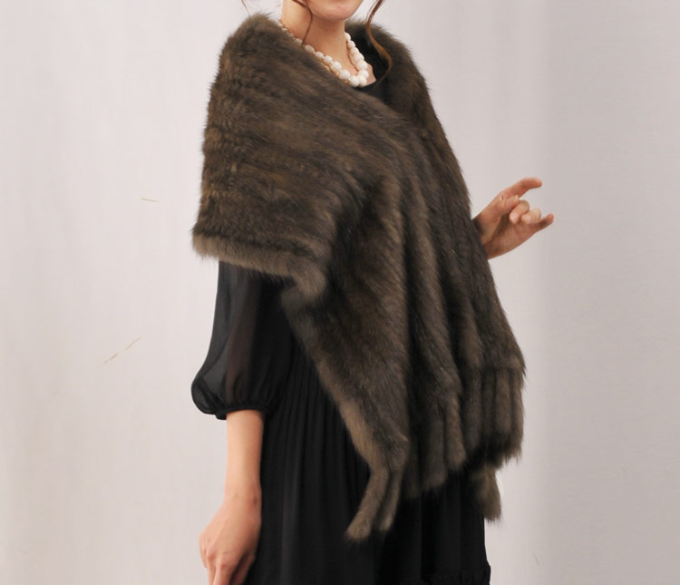 楽天市場】ロシアン セーブル ファーストール レディース 編み込み