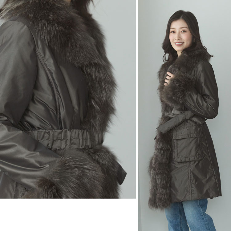 楽天市場】【10%offクーポン】ファー付きコート コート フォックス