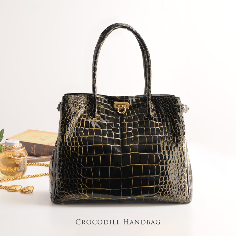 楽天市場】【5%offクーポン】日本製 クロコダイル ハンドバッグ