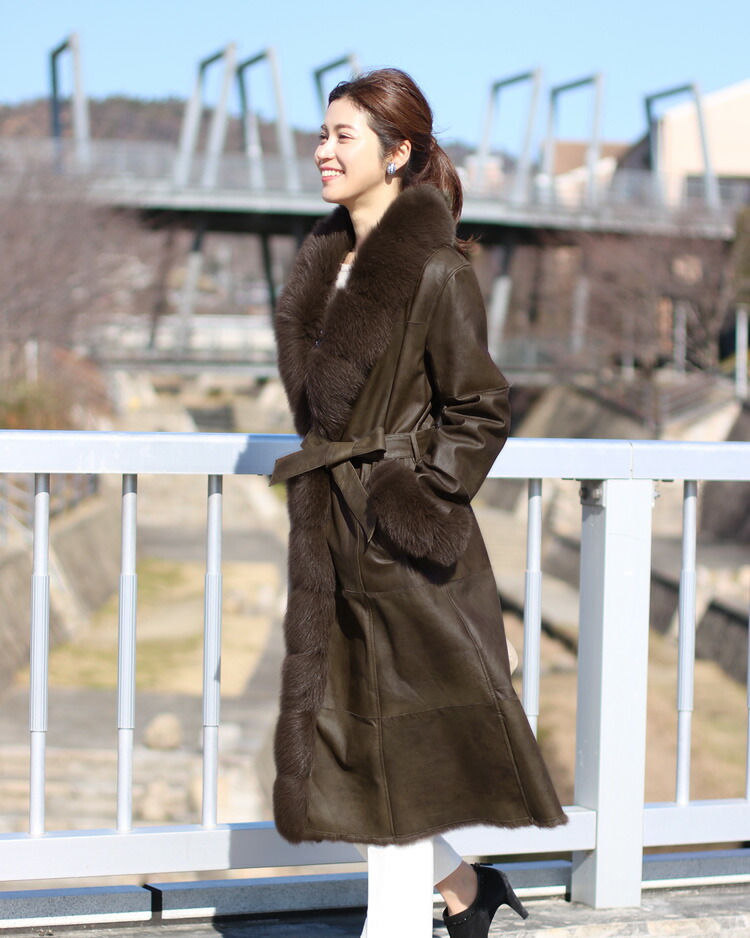 楽天市場】【期間限定価格】ラビット ダブルフェイス ロングコート