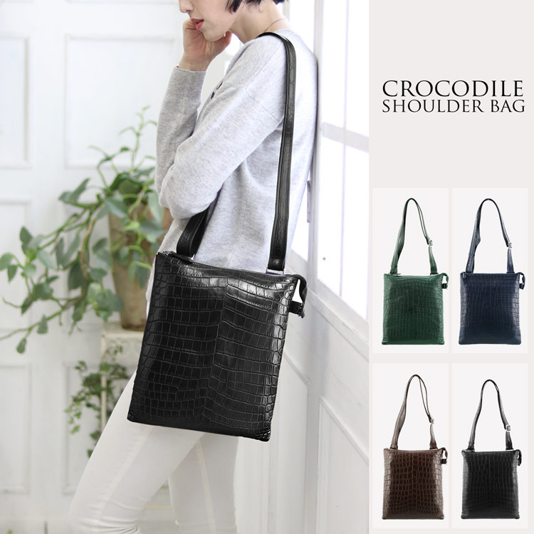 楽天市場】【4h限定20%off】クロコダイル レディース ショルダーバッグ