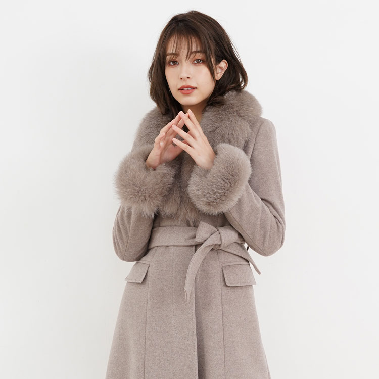 楽天市場】【10%offクーポン】カシミヤ ブレンド ウール ロング コート