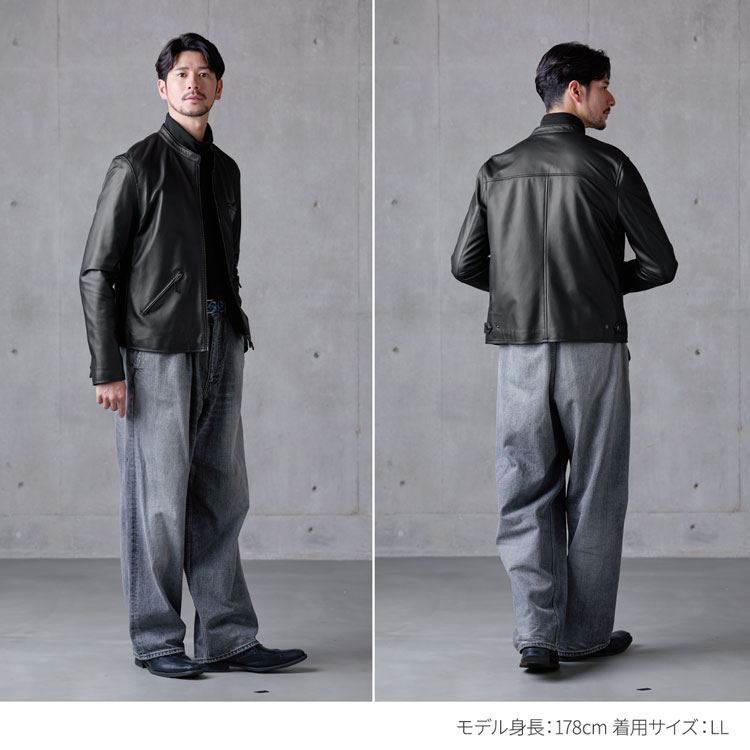 楽天市場】【5%offクーポン】レザージャケット メンズ 本革 ラムレザー