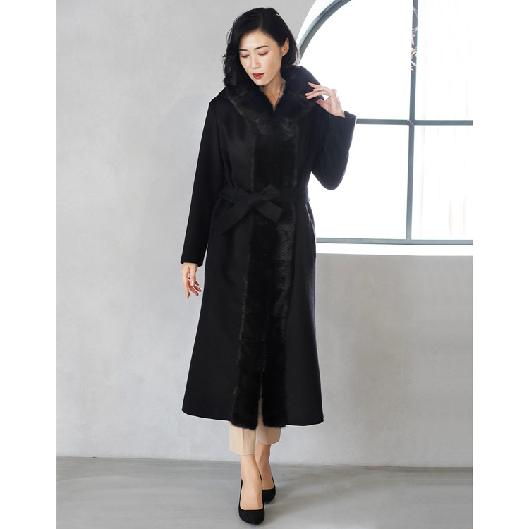 楽天市場】【期間限定価格】Filomo ミンク トリミング ロング コート