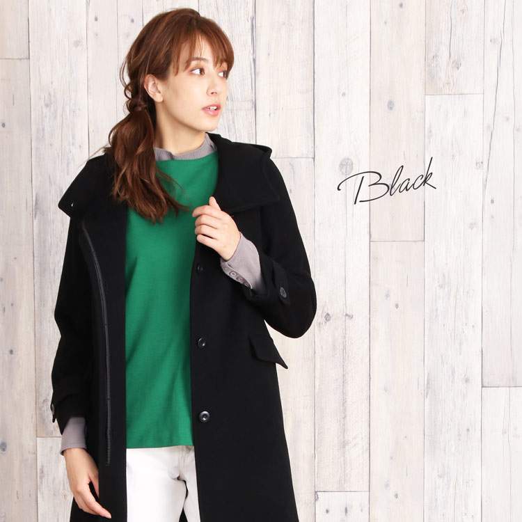 楽天市場】【5%offクーポン】フード付き コート ウール カシミヤ混