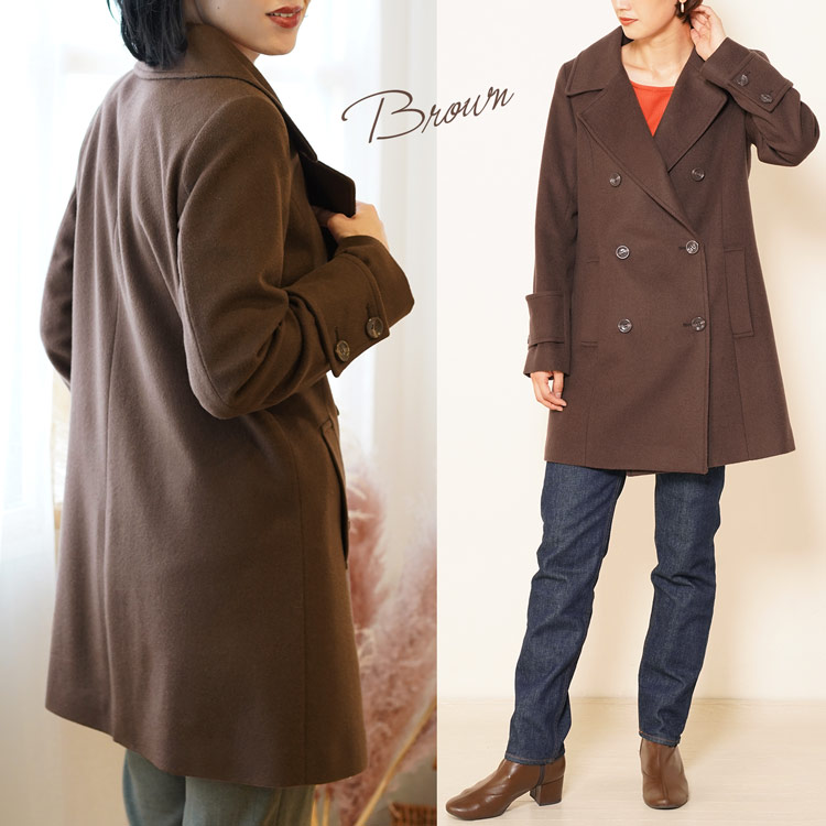 楽天市場】【5%offクーポン】ピーコート レディース Pコート ダブル 秋