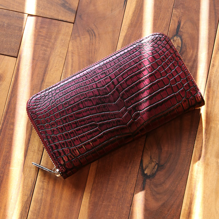 楽天市場】【10%offクーポン】クロコダイル 長財布 センター取り 一枚