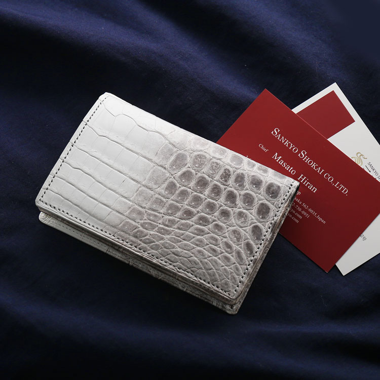 楽天市場】【10%offクーポン】ヒマラヤ クロコダイル 名刺入れ 日本製