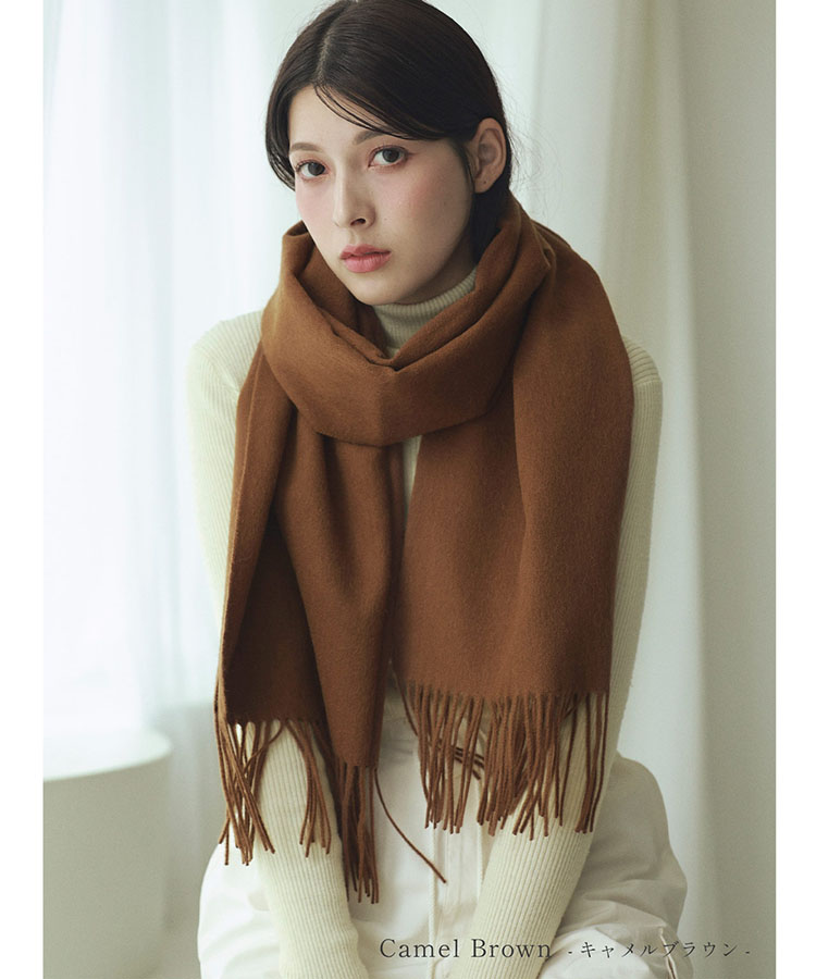 楽天市場】カシミヤ ブレンド ストール 大判 チェック 無地 レディース