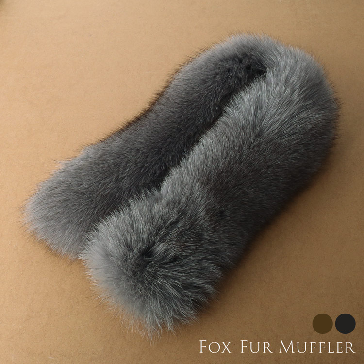 楽天市場】ファー マフラー レディース フォックス ブルーフォックス