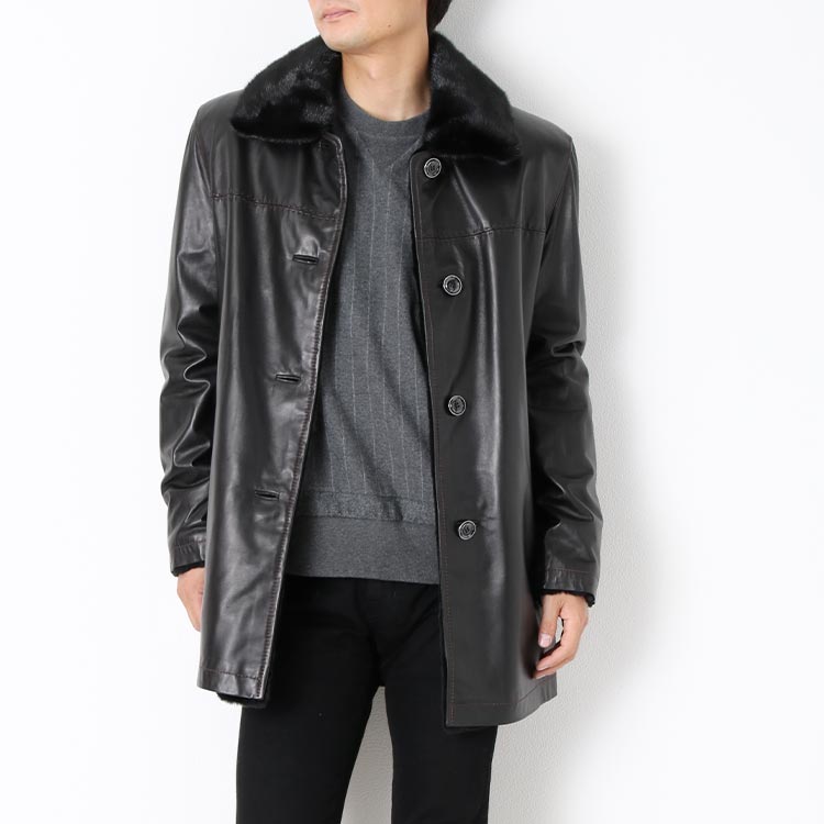 楽天市場】【期間限定価格】レザーコート メンズ ラム レザー コート