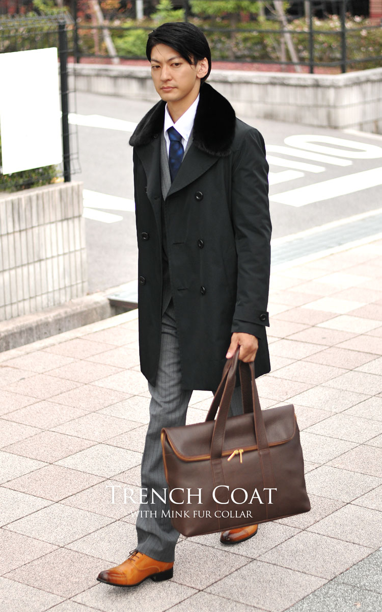 楽天市場】【5％OFFクーポン】トレンチコート ミンク襟 ウィーゼル
