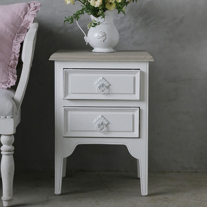 楽天市場】≪10％OFF≫ サイドテーブル CHARLIE アンティーク ホワイト