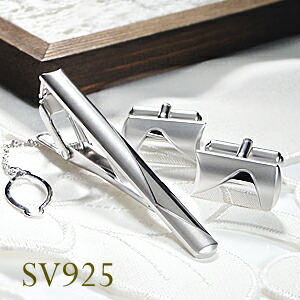 楽天市場】SV925 シルバー タイピン カフス セットシルバー925 メンズ