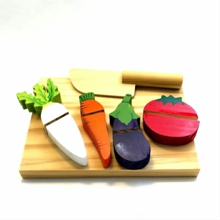 楽天市場】送料無料 木のおもちゃ おままごと 野菜サクサク 食材 0歳 1