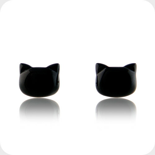 楽天市場】【セール／50%OFF】【キャンペーン】オニキスの黒猫 ピアス