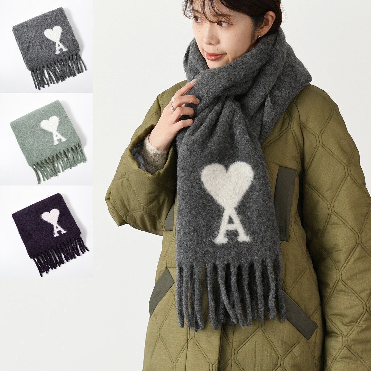 楽天市場】AMI ALEXANDRE MATTIUSSI AMI DE COEUR アミパリス マフラー