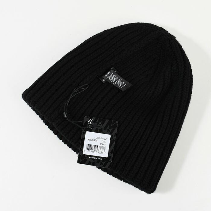 楽天市場】MACKAGE マッカージュ 帽子 ニット帽 ビーニー JUDE-WZ