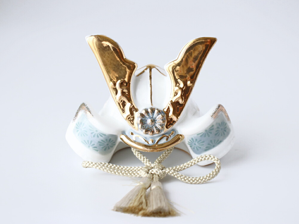 楽天市場】【完売終了しました】薬師窯 染絵出世兜 （ 白藍 ）【 端午