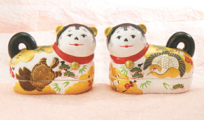 楽天市場】犬筥(いぬばこ) 鶴 : 干支お雛様のせともの市場