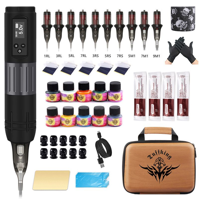 楽天市場】【最大P5】ワイヤレスタトゥーマシンセット ショートペン式