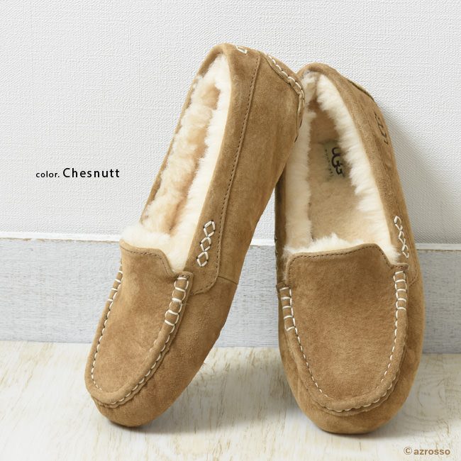 楽天市場】UGG モカシン アンスレー レディース スリッポン ムートン