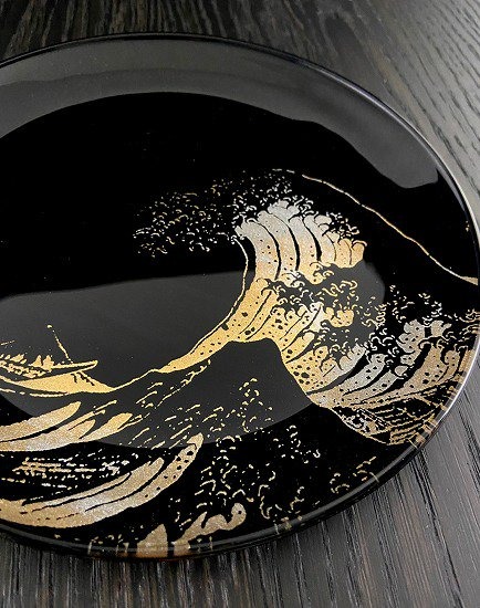 楽天市場】【ポイント20倍】 蒔絵 MAKIE 漆黒 北斎 フラットプレート