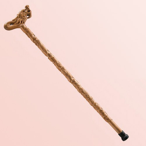 楽天市場】ゴム付きステッキ 桃木 『 長寿の吉祥龍杖 』 高級木材 龍