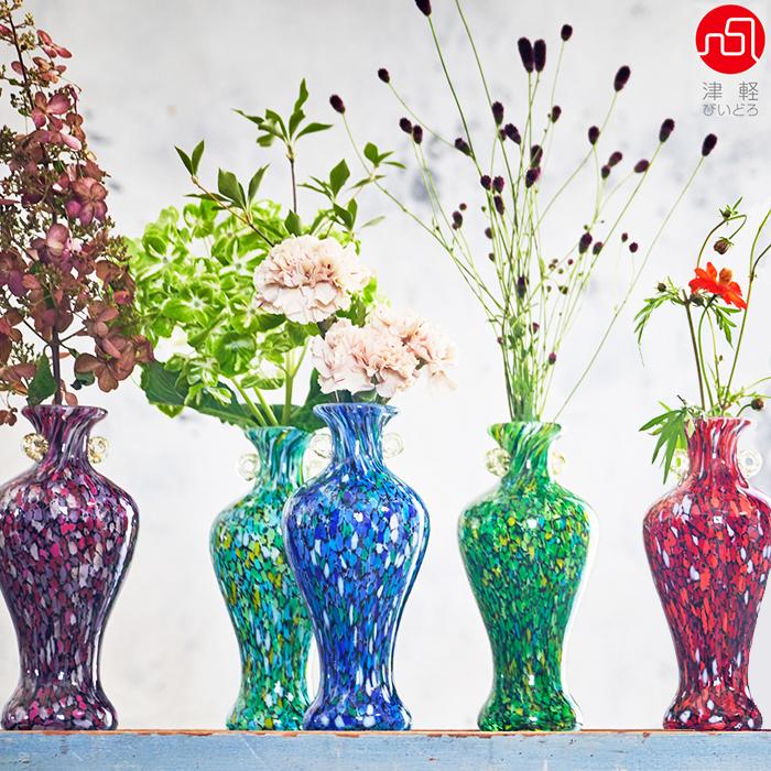 楽天市場】ミニ花器 津軽びいどろ【津軽ごよみ ミニ花器】花瓶